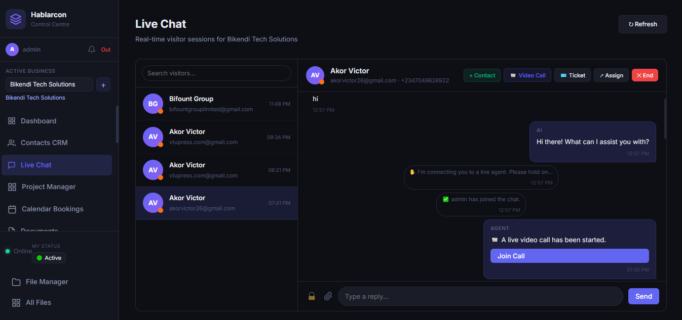 HablarCon Live Chat